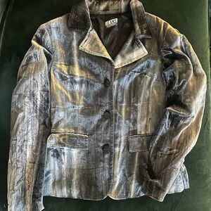 Iceberg Women's Blue Velvet Blazer